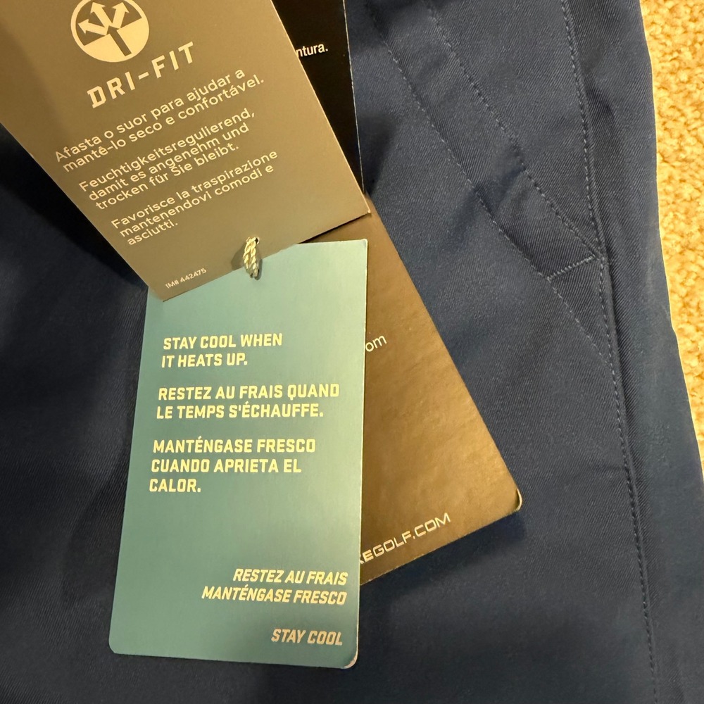 Nike Tour Performance Golf Shorts Women Size 2 Dri-FIT Blue Modern Rise NWT - Picture 9 of 9